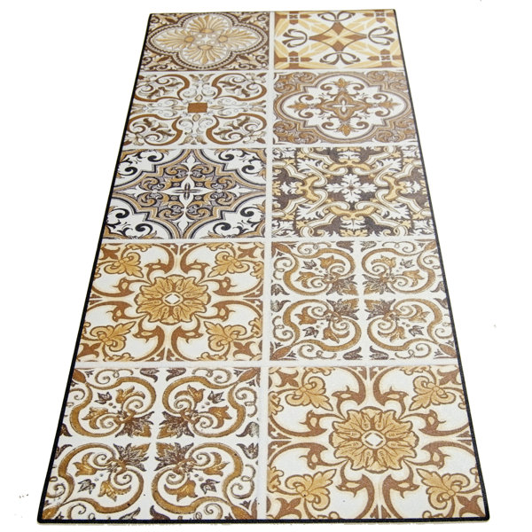 Latitude Vive Atif Brown/Gold/White Rug Wayfair.co.uk